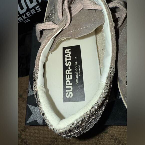 Golden Goose GGDB Private Ed Super Star suede pink leather w glitter sta… - Picture 7 of 16